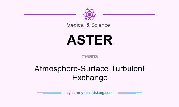 What does ASTER mean? It stands for Atmosphere-Surface Turbulent Exchange