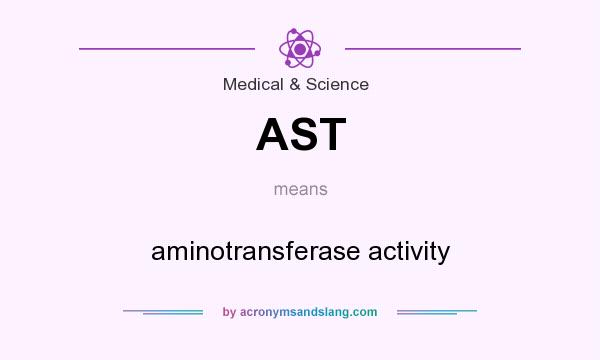 What does AST mean? It stands for aminotransferase activity