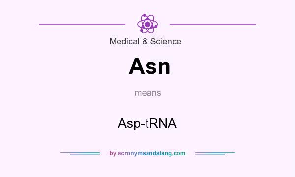 What does Asn mean? It stands for Asp-tRNA