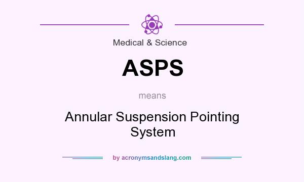 What does ASPS mean? It stands for Annular Suspension Pointing System