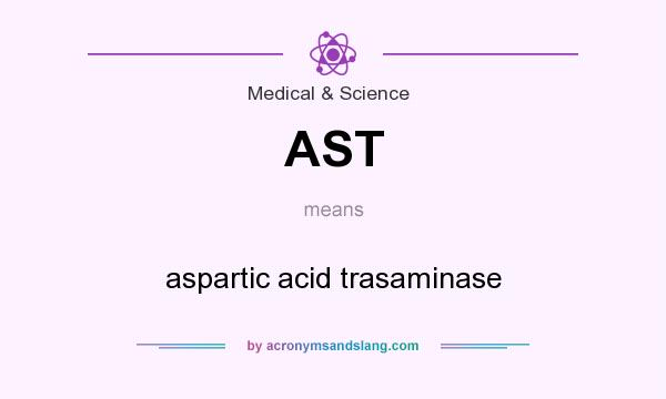 What does AST mean? It stands for aspartic acid trasaminase