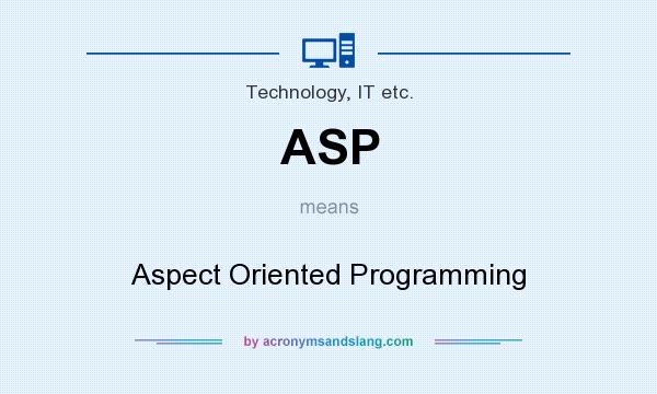 What does ASP mean? It stands for Aspect Oriented Programming