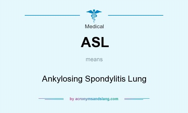 What does ASL mean? It stands for Ankylosing Spondylitis Lung