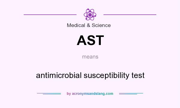 What does AST mean? It stands for antimicrobial susceptibility test