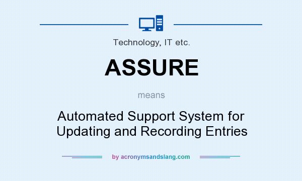 What does ASSURE mean? It stands for Automated Support System for Updating and Recording Entries