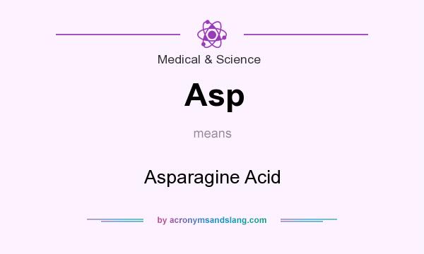 What does Asp mean? It stands for Asparagine Acid