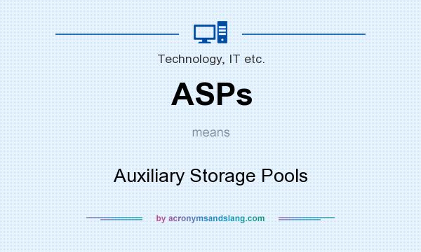 What does ASPs mean? It stands for Auxiliary Storage Pools