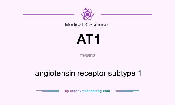 What does AT1 mean? It stands for angiotensin receptor subtype 1