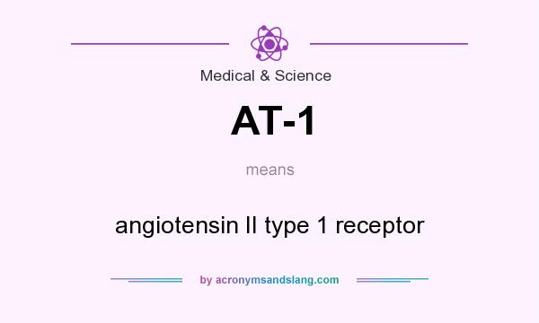 What does AT-1 mean? It stands for angiotensin II type 1 receptor