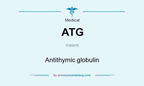 What does ATG mean? It stands for Antithymic globulin