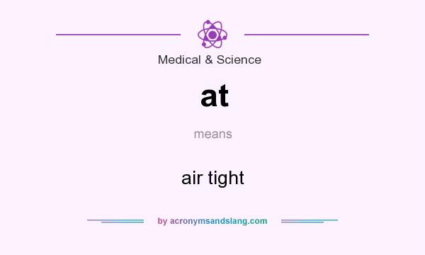 What does at mean? It stands for air tight