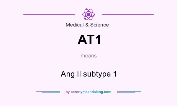What does AT1 mean? It stands for Ang II subtype 1