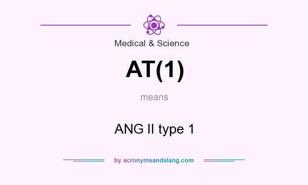 What does AT(1) mean? It stands for ANG II type 1