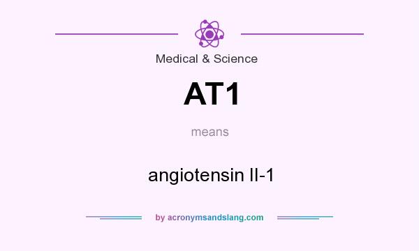 What does AT1 mean? It stands for angiotensin II-1