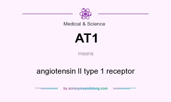 What does AT1 mean? It stands for angiotensin II type 1 receptor
