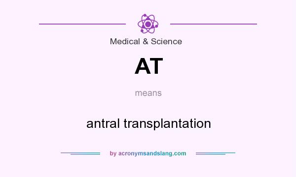 What does AT mean? It stands for antral transplantation