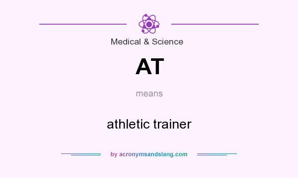 What does AT mean? It stands for athletic trainer