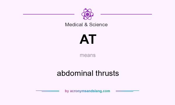 What does AT mean? It stands for abdominal thrusts