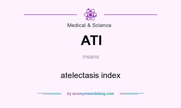 What does ATI mean? It stands for atelectasis index
