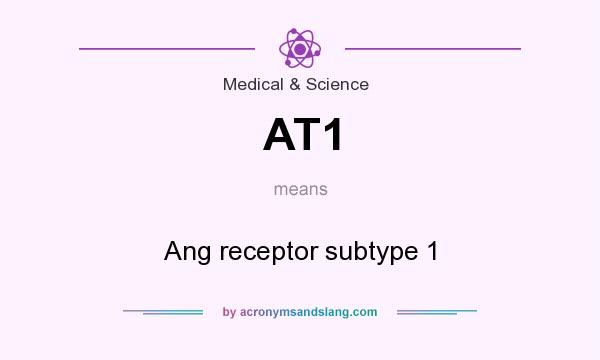 What does AT1 mean? It stands for Ang receptor subtype 1