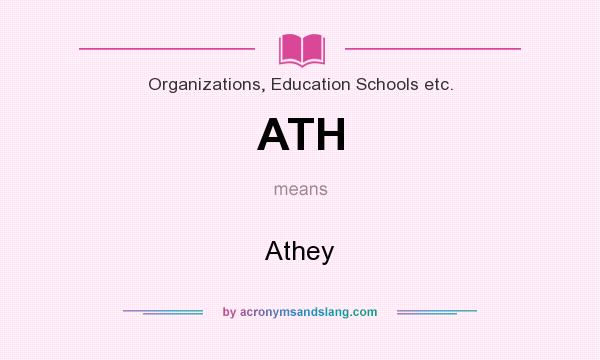 What does ATH mean? It stands for Athey