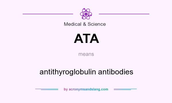 What does ATA mean? It stands for antithyroglobulin antibodies