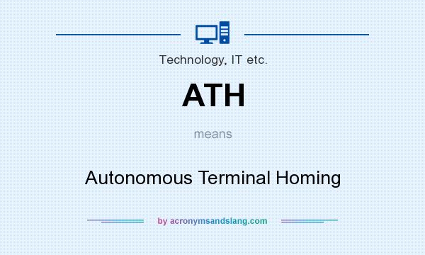What does ATH mean? It stands for Autonomous Terminal Homing