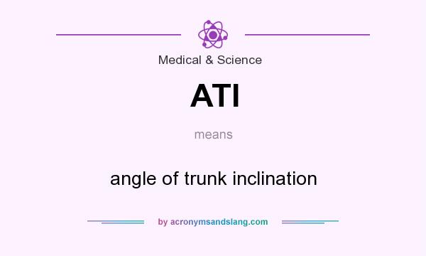 What does ATI mean? It stands for angle of trunk inclination