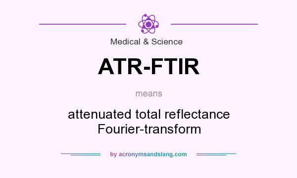 What does ATR-FTIR mean? It stands for attenuated total reflectance Fourier-transform