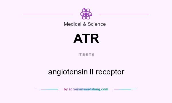 What does ATR mean? It stands for angiotensin II receptor