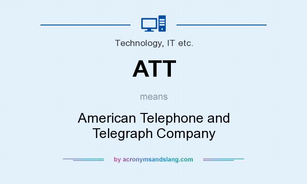 What does ATT mean? It stands for American Telephone and Telegraph Company