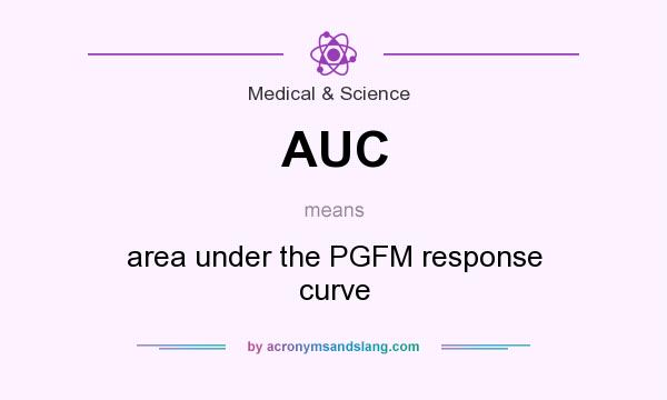 What does AUC mean? It stands for area under the PGFM response curve