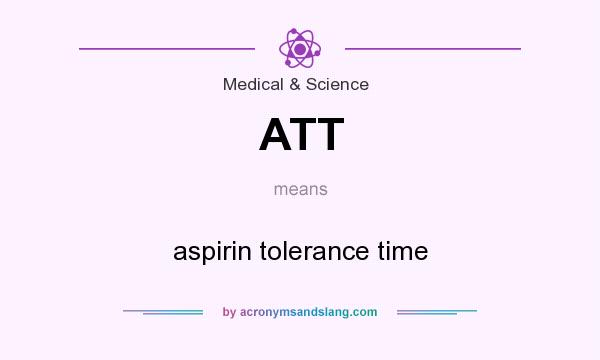 What does ATT mean? It stands for aspirin tolerance time
