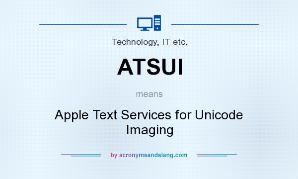 What does ATSUI mean? It stands for Apple Text Services for Unicode Imaging