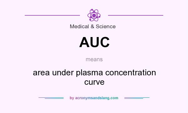 What does AUC mean? It stands for area under plasma concentration curve