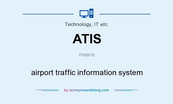 What does ATIS mean? It stands for airport traffic information system