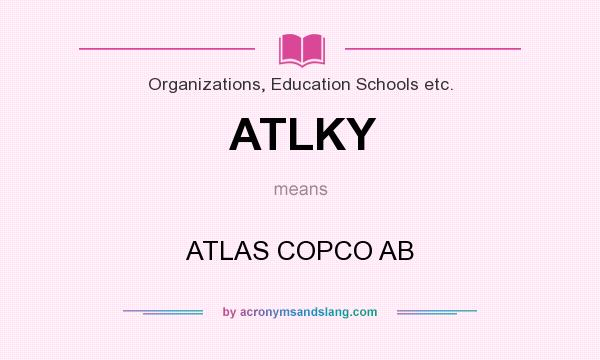 What does ATLKY mean? It stands for ATLAS COPCO AB