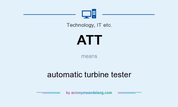 What does ATT mean? It stands for automatic turbine tester