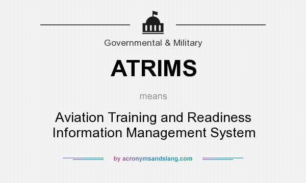 What does ATRIMS mean? It stands for Aviation Training and Readiness Information Management System