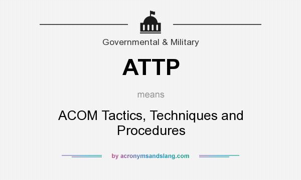 What does ATTP mean? It stands for ACOM Tactics, Techniques and Procedures