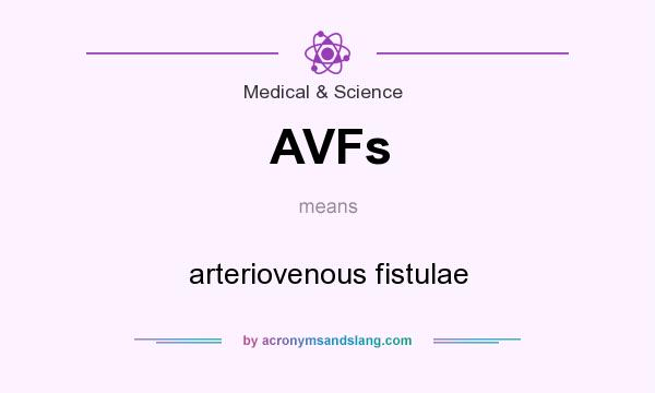 What does AVFs mean? It stands for arteriovenous fistulae