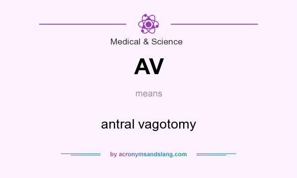 What does AV mean? It stands for antral vagotomy