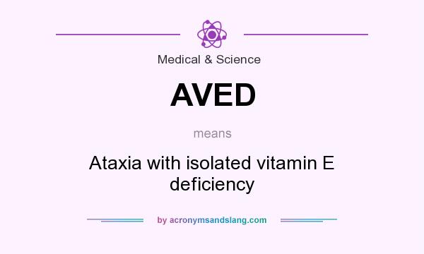 What does AVED mean? It stands for Ataxia with isolated vitamin E deficiency