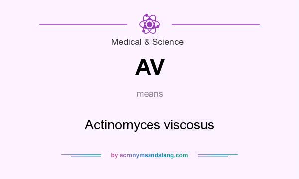 What does AV mean? It stands for Actinomyces viscosus