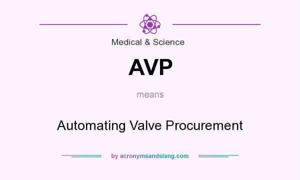 What does AVP mean? It stands for Automating Valve Procurement