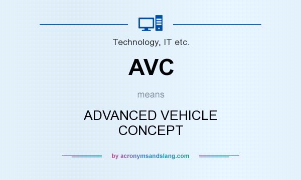 What does AVC mean? It stands for ADVANCED VEHICLE CONCEPT