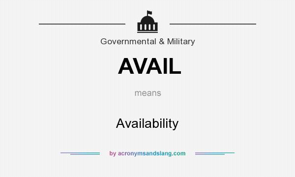 What does AVAIL mean? It stands for Availability