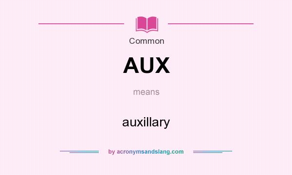 What does AUX mean? It stands for auxillary