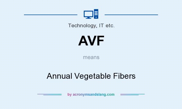What does AVF mean? It stands for Annual Vegetable Fibers