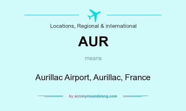 What does AUR mean? It stands for Aurillac Airport, Aurillac, France